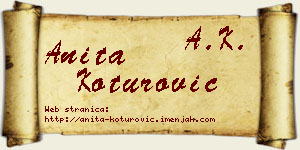 Anita Koturović vizit kartica